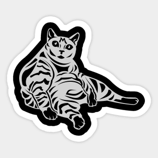 Striped Cat Sticker